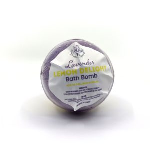 Lavender Lemon Delight Bath Bomb – 5 oz – Great Lakes Lavender Farm